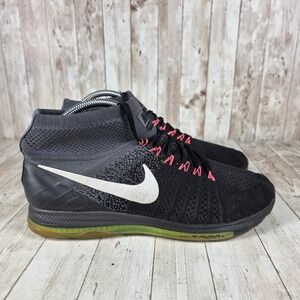Nike Zoom All Out Flyknit Running Training Shoes Sneakers Black Pink Mens